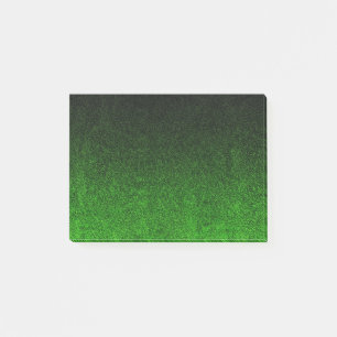 Post-it® Dégradé de Parties scintillant noire et verte tomb