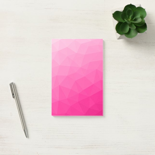 Post-it® Dégradé rose chaud Motif de maille géométrique (Bureau)