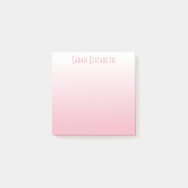 Post-it® Dégradé rose pâle blanc personnalisé (Devant)