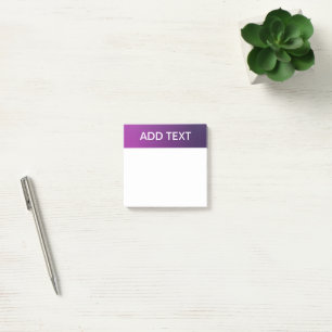 Post-it® Dégradé violet moderne ombré et texte blanc modifi