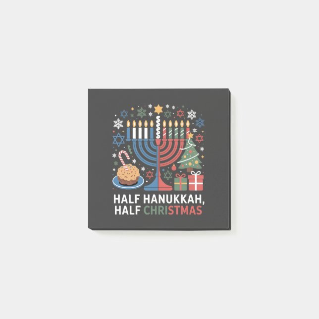 Post-it® Demi-Noël mi-Hanoukka Christmukkah Funny (Devant)