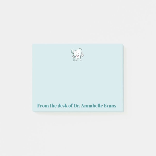 Post-it® Dent et brosse bleues (Devant)