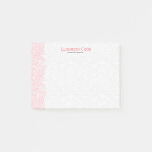 Post-it® Dentelle Paisley Vintage Rose Et Blanc