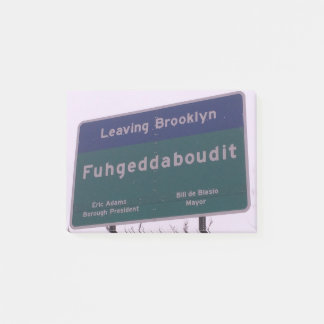 Post-it® Départ de Brooklyn New York Fuhgeddaboudit