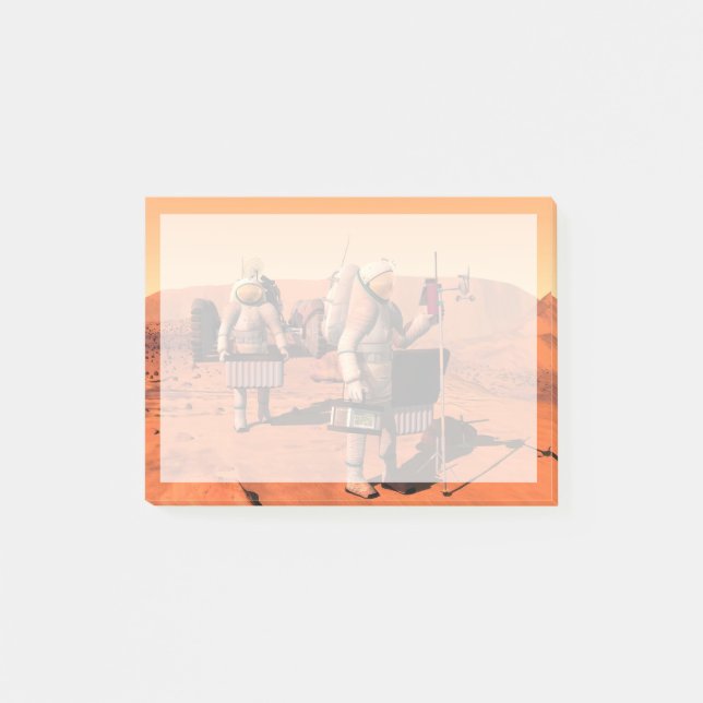 Post-it® Des Astronautes Mettent En Place Du Matériel Météo (Devant)