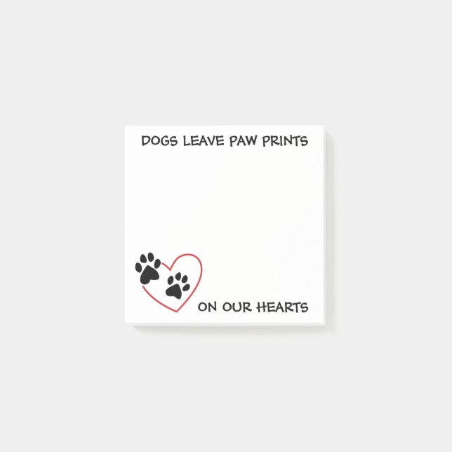 Post-it® Des chiens laissent des empreintes de pattes sur n (Devant)
