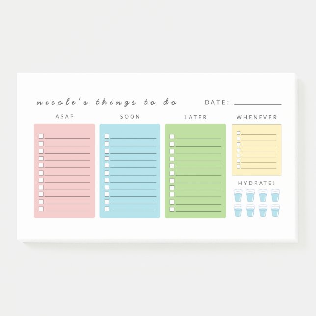 Post-it® Des choses simples et modernes à faire (Devant)