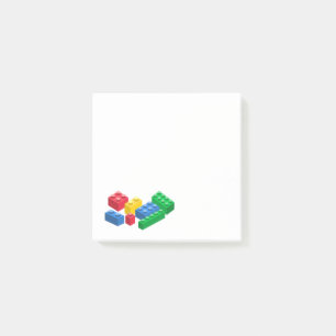 Post-it® Des enfants colorés par des briques construites p