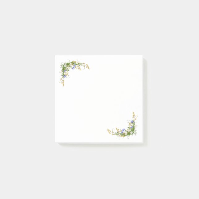 Post-it® Des Notes Simples Et Fleurs (Devant)