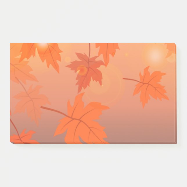 Post-it® Design d'automne avec feuilles d'érable et effet b (Devant)