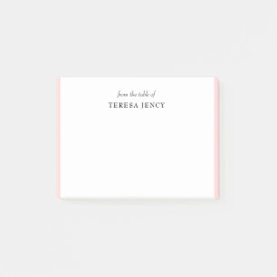 Post-it® Design de bureau féminin rose poudré élégant