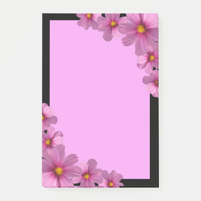 Post-it® Design de fleurs de cosmos pourpre sur un Arrière  (Devant)