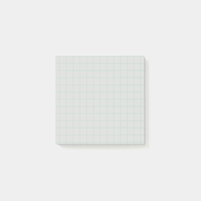 Post-it® Design de grille subtile À damiers Motif bleu tran (Devant)
