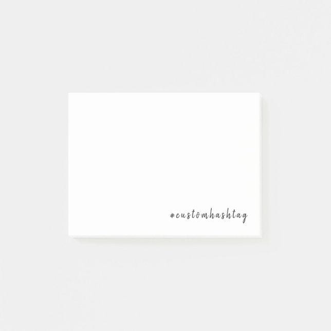 Post-it® Design de hashtag personnalisé minimal moderne (Devant)