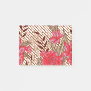 Post-it® Design de tissu complexe avec motifs floraux