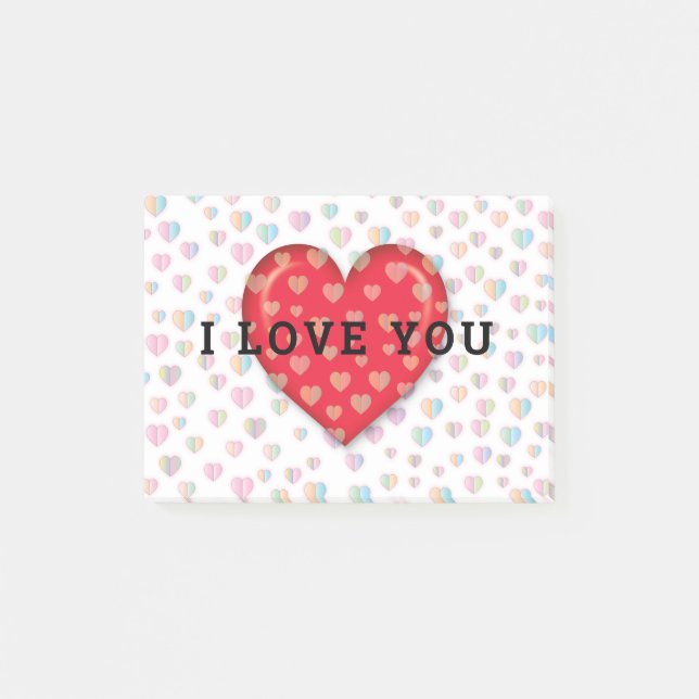 Post-it® Design élégant minimaliste Je t'aime (Devant)