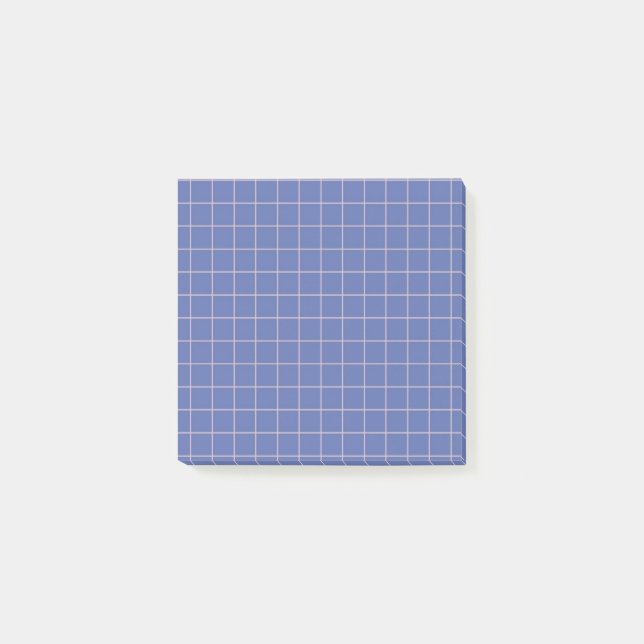Post-it® Design Grille Gras À damiers Motif bleu électrique (Devant)
