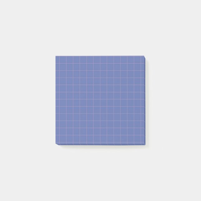 Post-it® Design Grille Gras À damiers Motif bleu électrique (Devant)