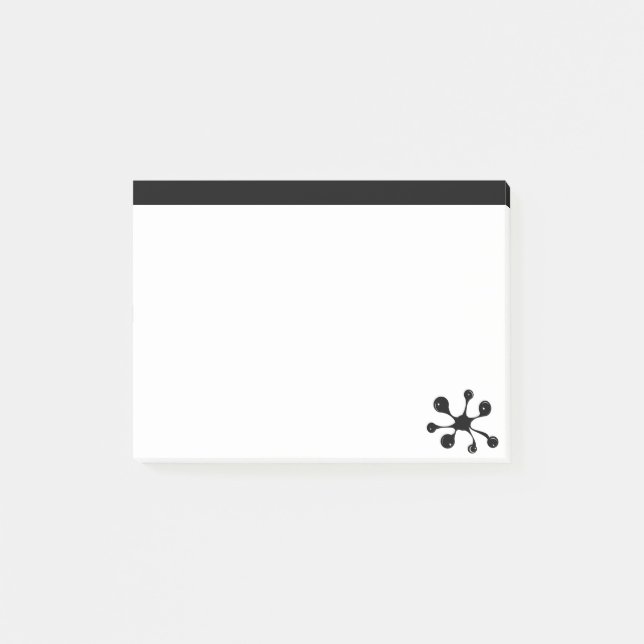 Post-it® Design moderne noir et blanc (Devant)