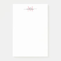 Design Moderne Script Monogramme Rose Clair
