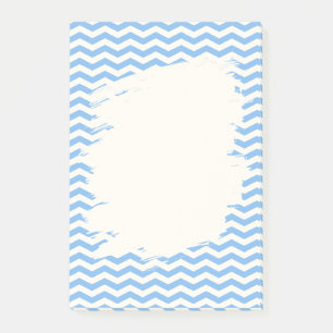 Post-it® Design motif zigzag bleu doux avec des notes passé