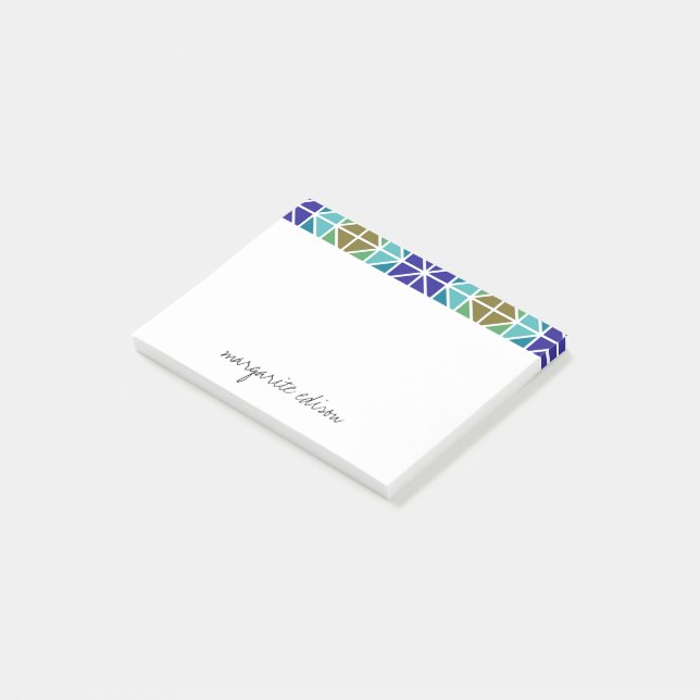 Post-it® Design vert Turquoise pourpre (Incliné)
