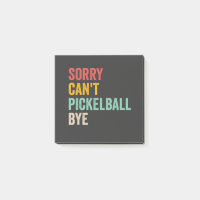 Désolé Can't Pickeball Bye Funny Vintage Retro