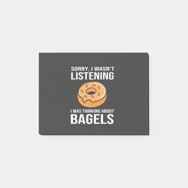 Post-it® Désolé de penser à Bagels Jewish Hanoukka (Devant)