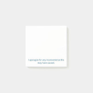 Post-it® Désolé pour l'inconvénient Post-it notes