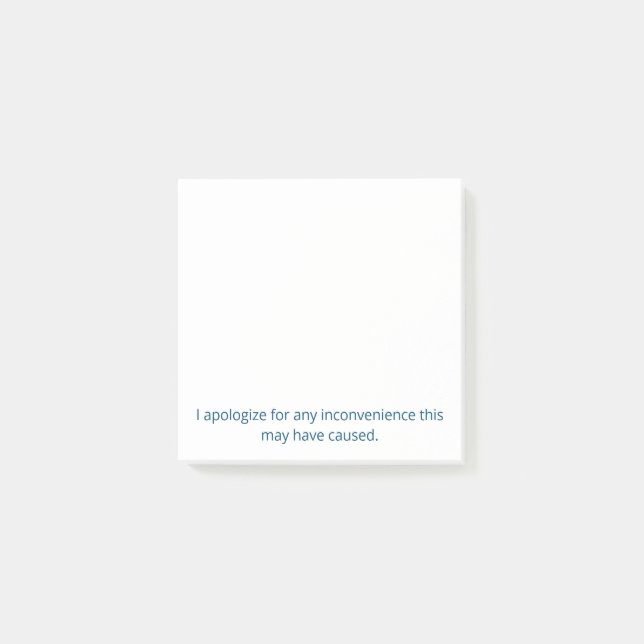 Post-it® Désolé pour l'inconvénient Post-it notes (Devant)