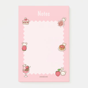 Post-it® Desserts Pink Cute Kawaii