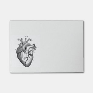 Post-it® Dessin anatomique vintage Coeur humain
