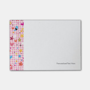 Post-it® dessin animé amusant rose motif
