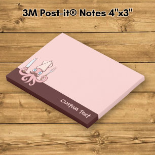 Post-it® Dessin animé de chef calamar