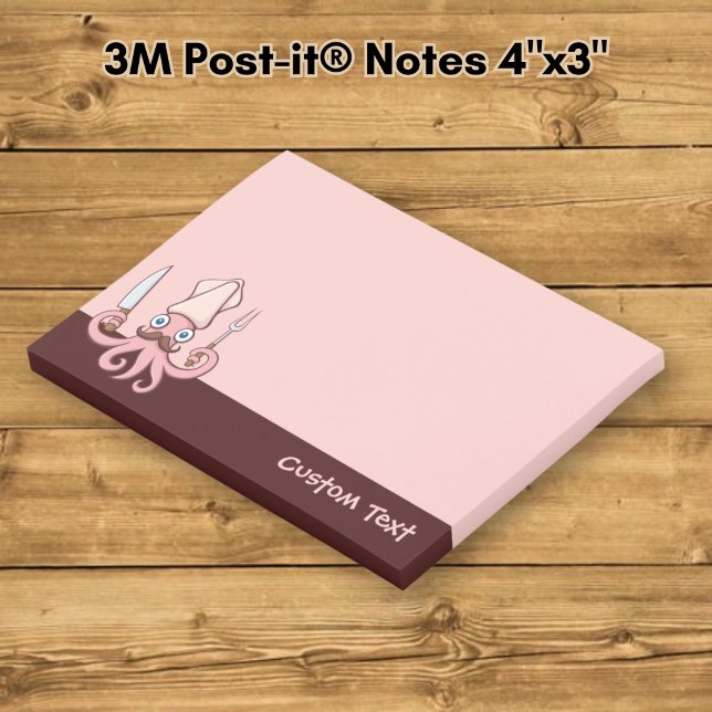 Post-it® Dessin animé de chef calamar (Créateur téléchargé)