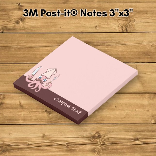 Post-it® Dessin animé de chef calamar (Créateur téléchargé)