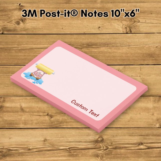 Post-it® Dessin animé de cochon de lavage auto (Créateur téléchargé)