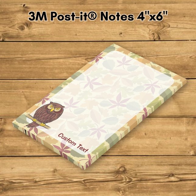 Post-it® Dessin animé de hibou (Créateur téléchargé)