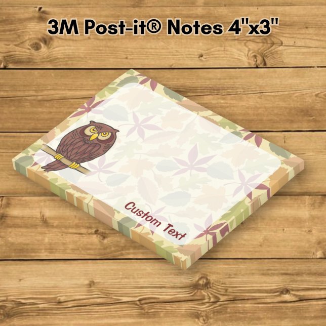 Post-it® Dessin animé de hibou (Créateur téléchargé)