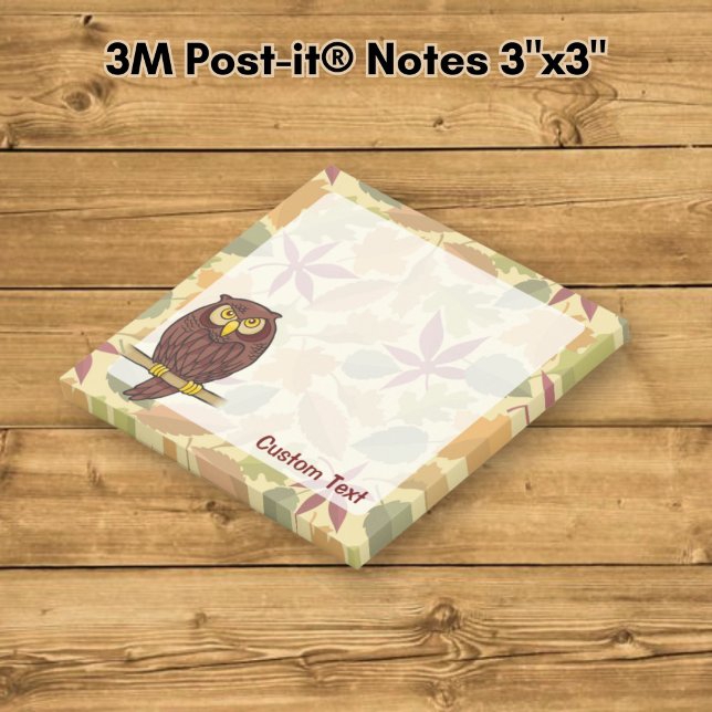 Post-it® Dessin animé de hibou (Créateur téléchargé)