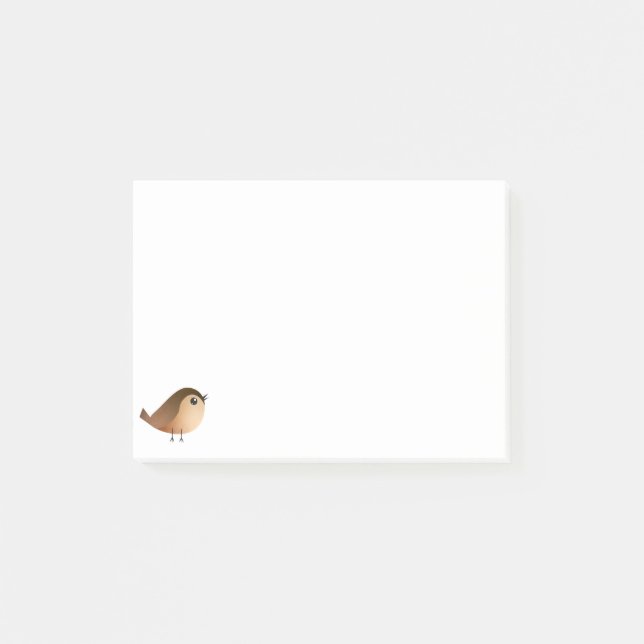 Post-it® Dessin animé d'oiseau moineau   (Devant)