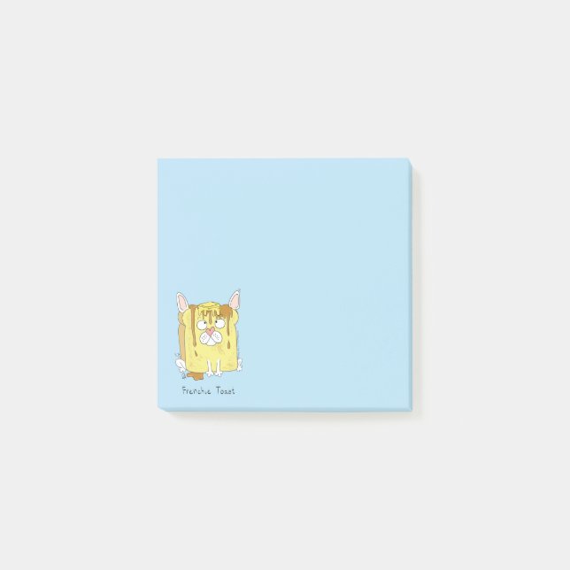 Post-it® Dessin animé drôle de chien Bouledogue Français Fr (Devant)