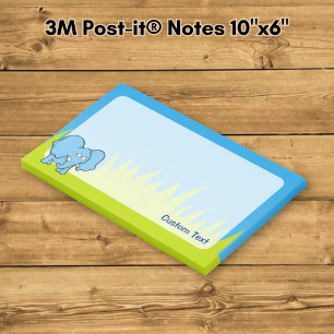 Post-it® Dessin animé éléphant bleu
