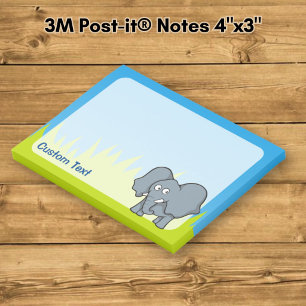 Post-it® Dessin animé éléphant gris