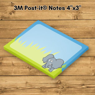 Post-it® Dessin animé éléphant gris