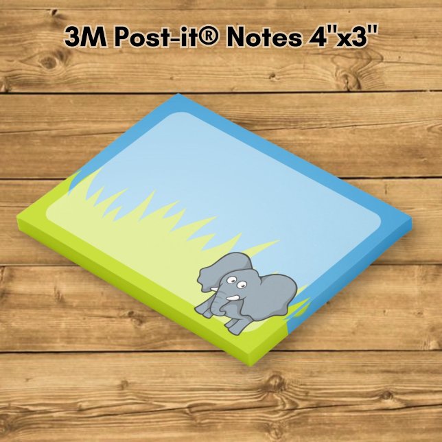 Post-it® Dessin animé éléphant gris (Créateur téléchargé)