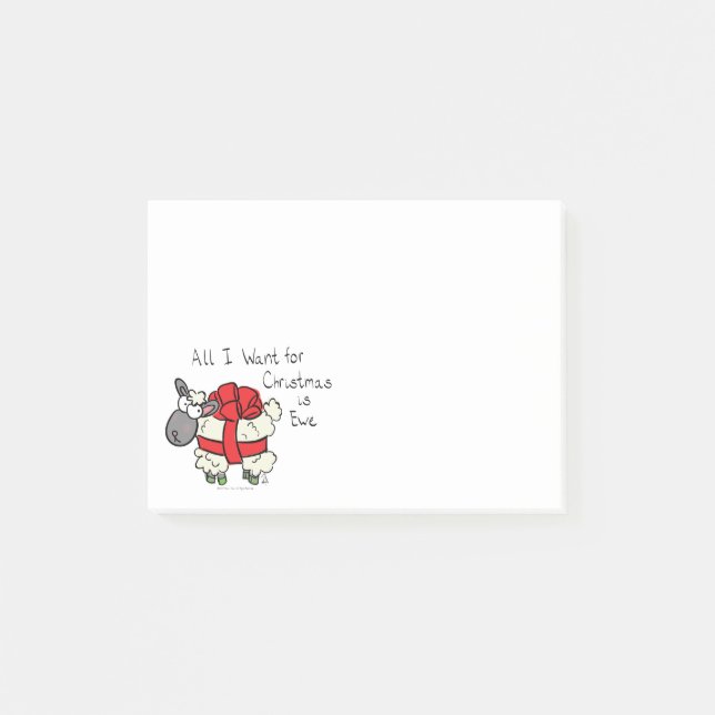 Post-it® Dessin Animé Moutons de Noël pour Enfants (Devant)