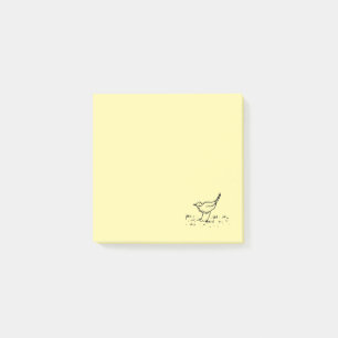 Post-it® Dessin au stylo de l'oiseau matinal