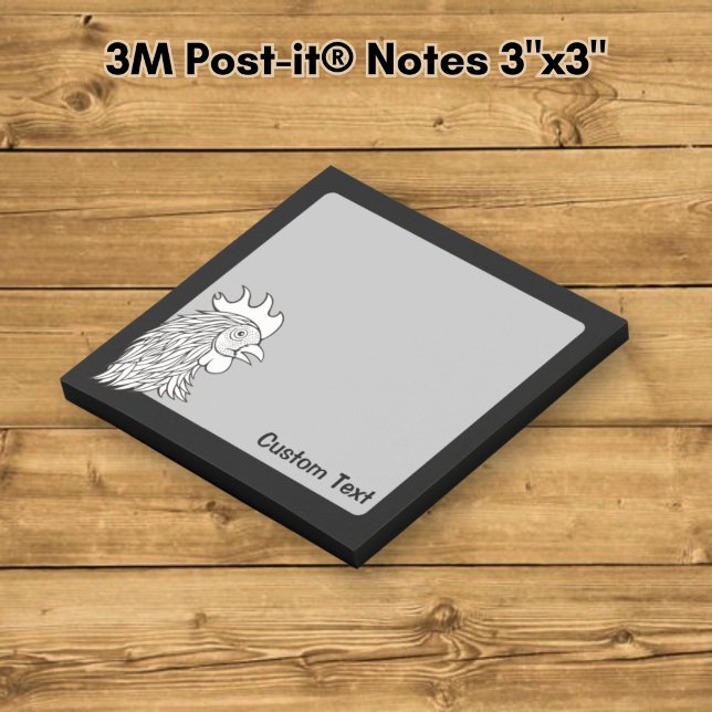 Post-it® Dessin au trait de tête de coq (Créateur téléchargé)