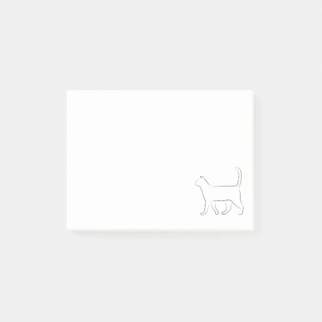 Post-it® Dessin au trait simple chat (Devant)